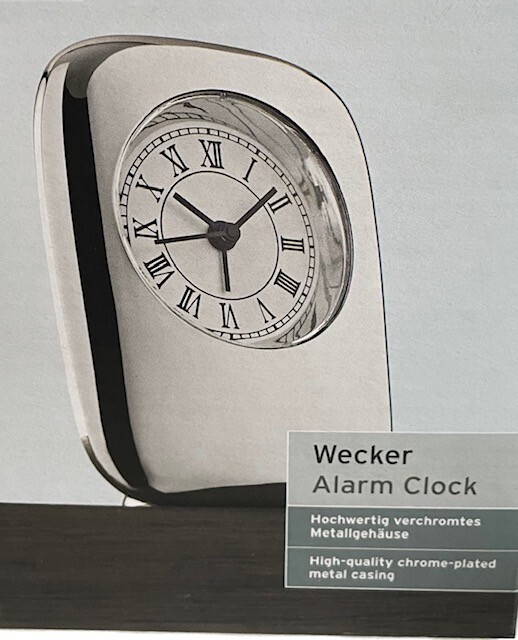 Wecker Metallgehäuse Silber Quarzwecker mit Sekundenzeiger Uhr
