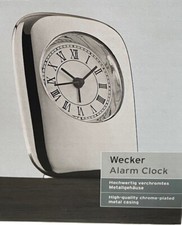 Wecker  Metallgehäuse Silber Quarzwecker mit Sekundenzeiger Uhr