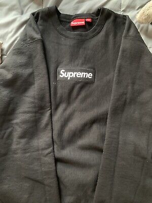 新品 Supreme Box Logo crewneck Black XXL