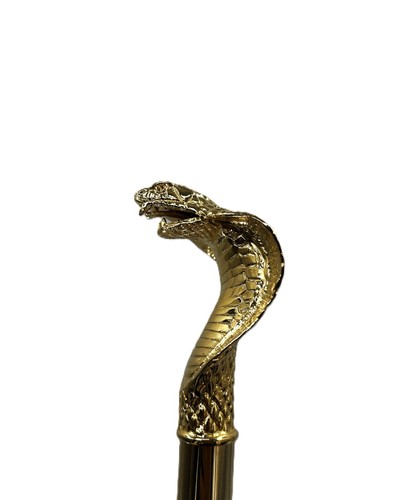 Italian gold plated cobra Handle vintage long shoe horn (20-Inches) - Picture 4 of 6
