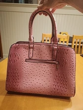 Dasein Pink Large Purse. Croc Skin.  Top Handles Only.