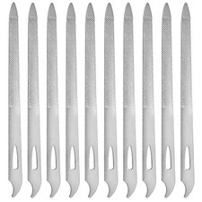 10 Pcs Stainless Steel Double-sided Metal Nail Files for Fingernails  Toenails