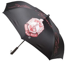 Delta Sigma Theta Large Inverted Umbrella With Flashlight Handle Black