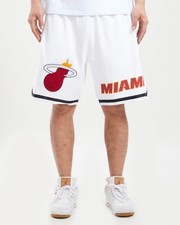 Pro Standard Mens Nba Miami Heat Classic Chenille Athletic Short White