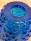 Fenton blue hobnail vintage glass fairy lamp ~ AS-IS tiny chip ~ read and look ~ — photo 5