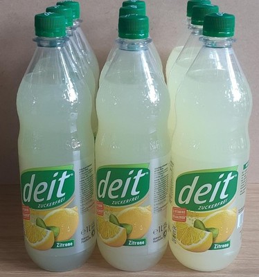 Deit Zitrone Erfrischungsgetränk, Zuckerfrei, 9 x 1L, inkl. Mehrwegpfand