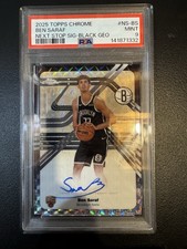 2025-26 Topps Chrome - Next Stop Signatures Ben Saraf #NS-BS Black Refractor /10