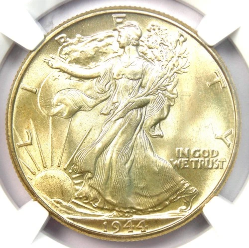 1944 Walking Liberty Half Dollar 50C - NGC MS67+ CAC Plus Grade - $4,400 Value!