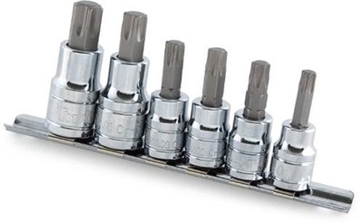 Titan 16116 Torx Bit Socket Set - 6 Piece 3/8, 1/2-Inch Dr. Torx 6-Piece