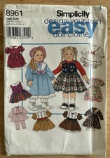 Simplicity Easy Design Your Own 18 Doll Clothes Pattern 8961 Uncut FF