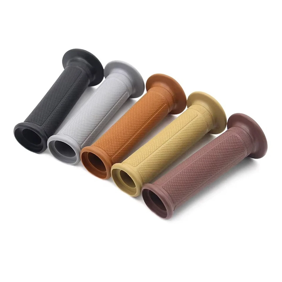 Goodrevs™ Retro Motorcycle Grips 7/8” – Diamond Rubber, Open End, Vintage Style - Image 2 of 3