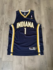 Vintage Reebok Indiana Pacers Stephen Jackson #1 Blue NBA Jersey Mens Size Large