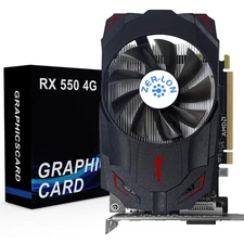 Radeon RX 550 4GB Graphics Card, GDDR5 128 Bit PCIE 3.0 Computer Gaming Gpu, ...