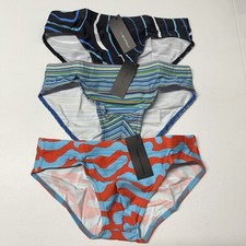 Todd Sanfield Swim Brief Men's Extra Small XS Colorful LOT OF 3 Deep Summer NEW