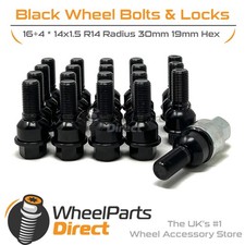 Schrauben & Schlösser (16+4) schwarz für Porsche Boxster [987] 04-12 auf Originalfelgen