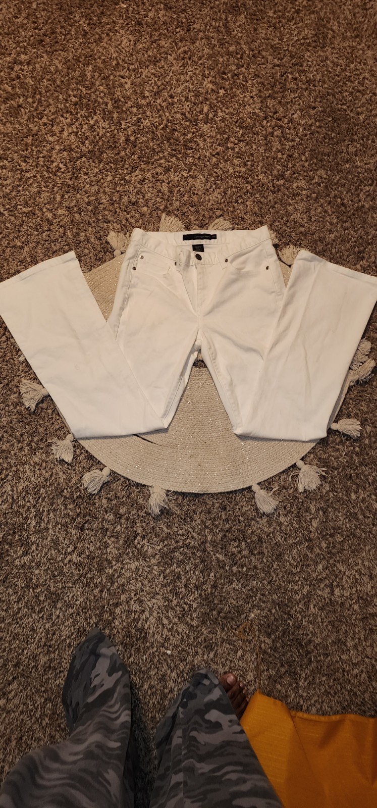 Calvin Klein Womens Sz 29/8 Designer Jeans White Flare Leg Mid Rise Ladies Pants thumbnail 5
