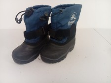 Kamaka Unisex Kids Blue Snow Boots Ankle Drawstring Strap UK 8 EUR 25.5 B-65