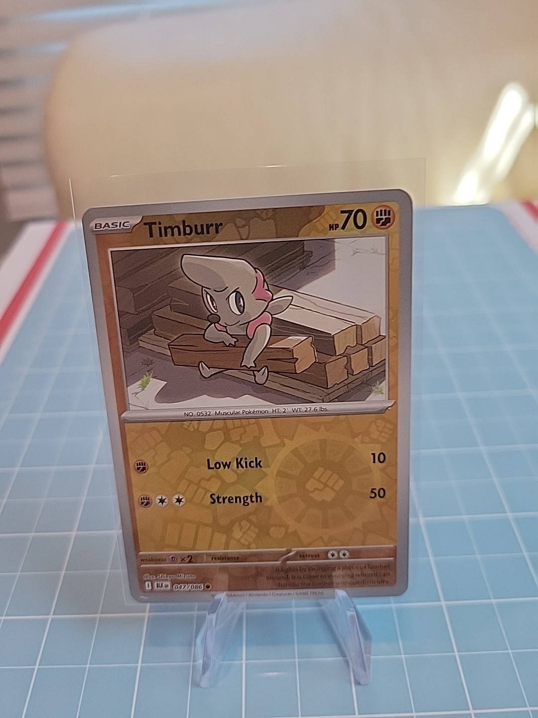 Pokemon TCG - Timburr, 047/086 - Reverse Holo - SV: Black Bolt | NM US