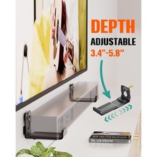 Heavy Duty Adjustable L Shaped WFor All Brackets 2 PCS for Soundbar Mounting