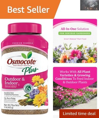 11 Nutrient Granular Plant Food - Smart-Release for Indoor & Outdoor Use, 1 lb