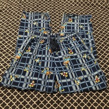 Disney Store Mickey Mouse Duck Goofy Blue Plaid Pajama PJ Lounge Pants O5 Small