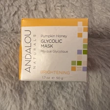 Andalou Naturals Pumpkin Honey Glycolic Brightening Mask 1.7 oz Cream