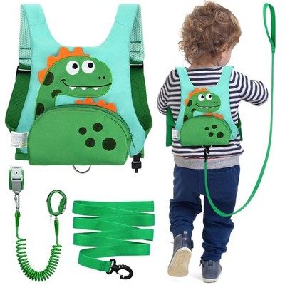 3 in 1 Toddler Harness Leash + 8.2ft Anti Lost Wrist Link, Cute Dinosaur Kids...