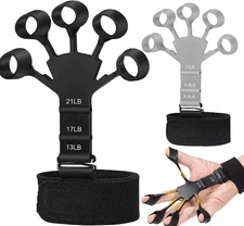 Finger Strengthener with 6 Resistant Level Grip Strength Trainer For Hand
