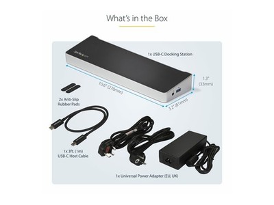 StarTechcom USB-C Dock Triple 4K Monitor 100W PD La DK30CH2DEPUE