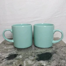 Santa Anita Ware California Coffee Cup Mug Set Of 2 Blue Turquoise Aqua