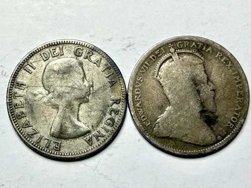 Canadian Silver Quarter Lot - (2) 1902 & 1953