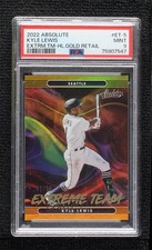 2022 Absolute Extreme Team Retail Holo Gold 2/10 Kyle Lewis PSA 9 MINT 1sd2