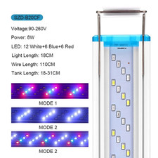 Ultra Thin LED Aquarium Light Aquatic Plant Light Expandable Clip-On Light 18-75