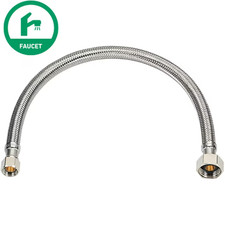 16" Long x 3/8" Comp x 1/2" FIP Faucet Hose Connector, Braided - NEW