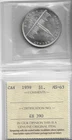 Canada 1939 Parliament Buildings $1 Silver Dollar, ICCS Certified MS63