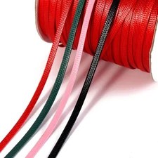 11/22 Yards Korean Waxed Cord 4mm Flat Lace String for Crafts Bracelet Shoelaces