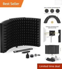 Lightweight Studio Microphone Isolation Shield - Perfect for Singing & Streaming