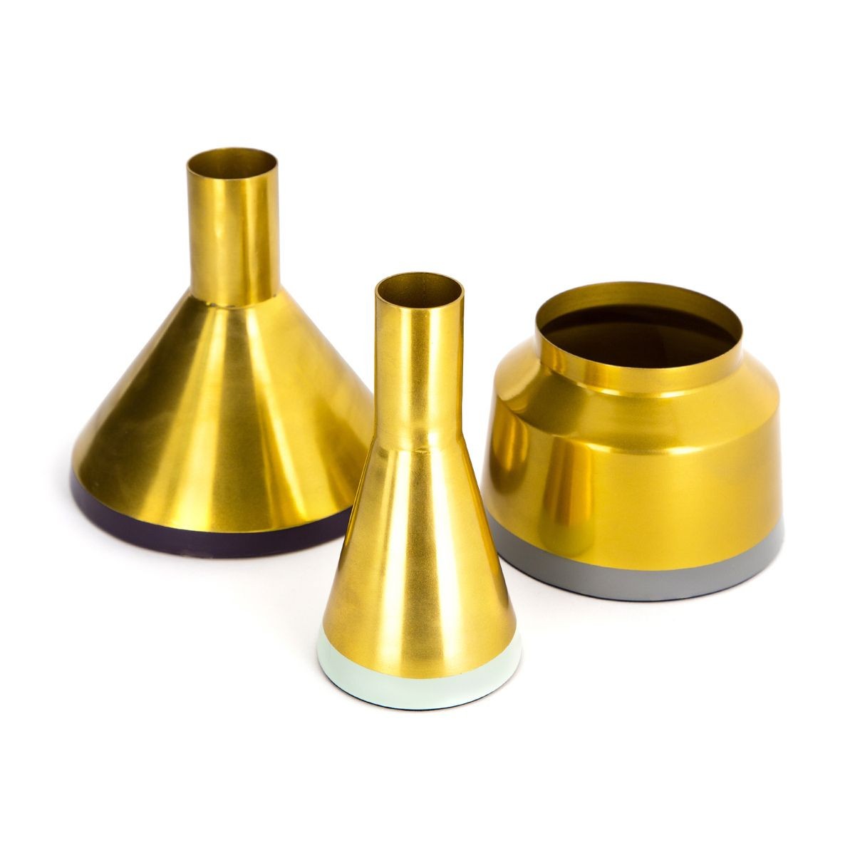 Vase en céramique Culture violet or lot de 3 idée cadeau crémaillère