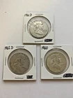 Lot of (3) Ben Franklin Half Dollars 90% SILVER   3 COINS