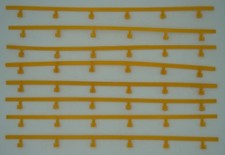 AURORA TJET AFX 8 - 14" YELLOW GUARD RAILS W/ NO BAD POSTS  CLEAN  VN-EXC