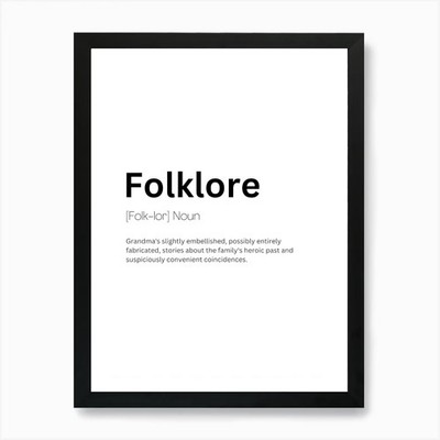 Folklore Definition Bedeutung 1 Kunst P gerahmtes Wandbild Poster Leinwanddruck Bild