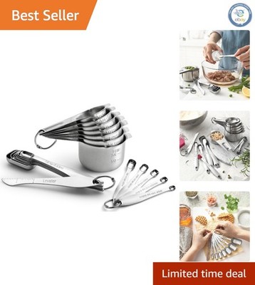 Precision Stainless Steel Measuring Cups & Spoons Set of 20 for Culinary Mastery