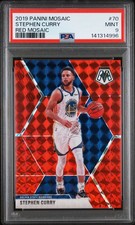 2019 PANINI MOSAIC RED MOSAIC #70 STEPHEN CURRY PSA 9