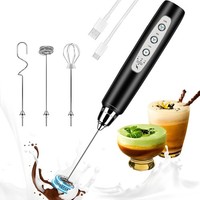 Milk Frother Handheld Rechargeable Wand Matcha Coffee Mixer Electric Whisk