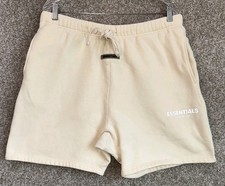 Fear Of God Essentials Men  s Size Large Sweat Shorts Neutral Cream Beige