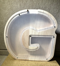 NEW Wooden Letter Piggy Bank, Letter G,