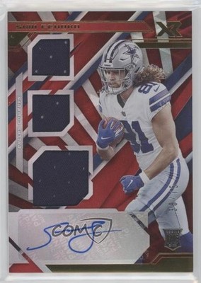 2021 Panini XR Triple Swatch Red /75 Simi Fehoko #241 Rookie Auto RC 0w8
