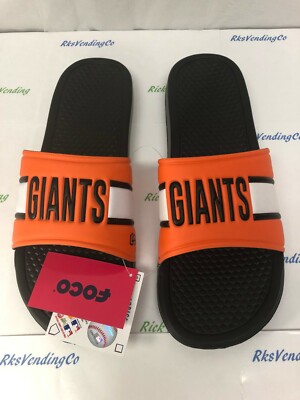 Mens 2020 Dodgers SF Giants Striped Shower Slide Shoes  display picture 1