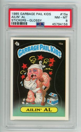 1985 Topps Garbage Pail Kids OS1 Series 1 AILIN AL 15a GLOSSY Card PSA 8 GPK - Picture 1 of 2
