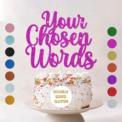 Personalisierter Cake Topper Happy Birthday Deko personalisiert jedes Wort Alter Name